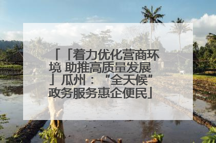 「着力优化营商环境 助推高质量发展」瓜州：“全天候”政务服务惠企便民