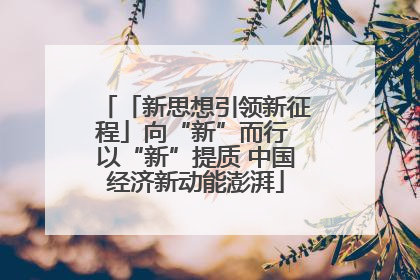「新思想引领新征程」向“新”而行 以“新”提质 中国经济新动能澎湃