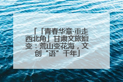 「青春华章·重走西北角」甘肃文旅嬗变：荒山变花海，文创“语”千年