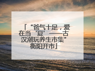“爸气十足，爱在当‘夏’——古汉潮玩养生市集”衡阳开市