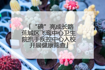 “碘”亮成长路 蕉城区飞鸾中心卫生院携手疾控中心入校开展健康筛查