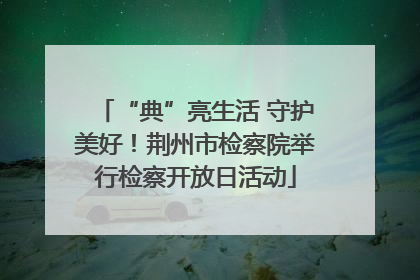 “典”亮生活 守护美好！荆州市检察院举行检察开放日活动
