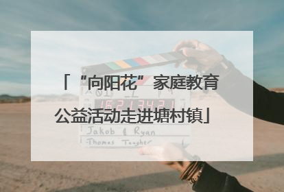 “向阳花”家庭教育公益活动走进塘村镇