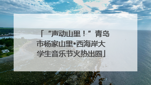 “声动山里！”青岛市杨家山里•西海岸大学生音乐节火热出圈