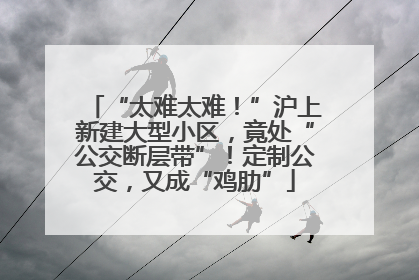 “太难太难！”沪上新建大型小区，竟处“公交断层带”！定制公交，又成“鸡肋”