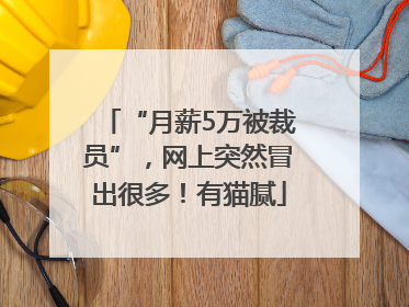 “月薪5万被裁员”，网上突然冒出很多！有猫腻