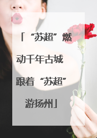 “苏超”燃动千年古城 跟着“苏超”游扬州