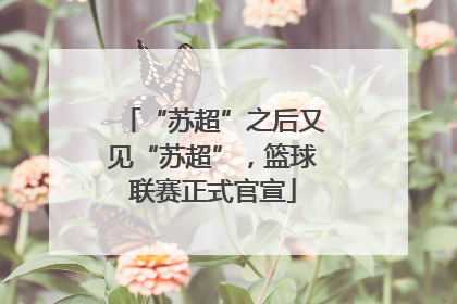 “苏超”之后又见“苏超”，篮球联赛正式官宣