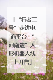 “行者二号”走进电商平台 “河南造”人形机器人线上开售