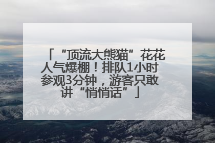 “顶流大熊猫”花花人气爆棚！排队1小时参观3分钟，游客只敢讲“悄悄话”