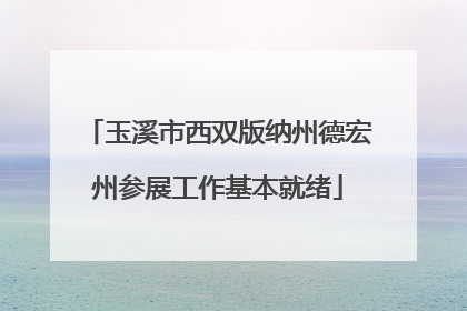 玉溪市西双版纳州德宏州参展工作基本就绪