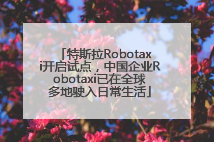 特斯拉Robotaxi开启试点，中国企业Robotaxi已在全球多地驶入日常生活