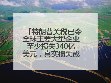 特朗普关税已令全球主要大型企业至少损失340亿美元，真实损失或高致数倍