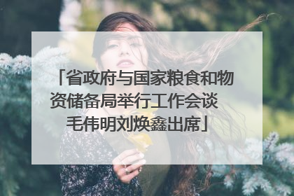 省政府与国家粮食和物资储备局举行工作会谈 毛伟明刘焕鑫出席