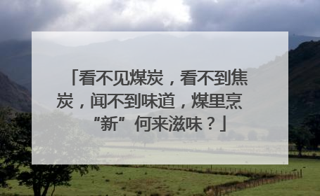看不见煤炭，看不到焦炭，闻不到味道，煤里烹“新”何来滋味？