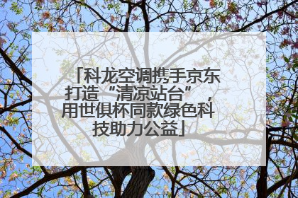 科龙空调携手京东打造“清凉站台”，用世俱杯同款绿色科技助力公益