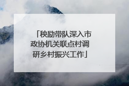 秧励带队深入市政协机关联点村调研乡村振兴工作