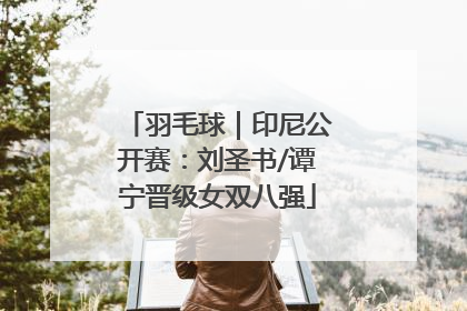羽毛球｜印尼公开赛：刘圣书/谭宁晋级女双八强