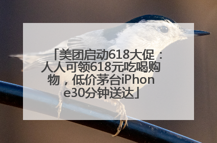 美团启动618大促：人人可领618元吃喝购物，低价茅台iPhone30分钟送达