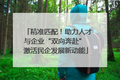 精准匹配！助力人才与企业“双向奔赴” 激活民企发展新动能