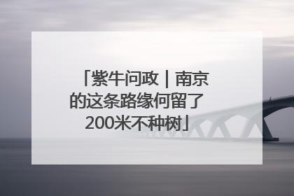 紫牛问政｜南京的这条路缘何留了200米不种树
