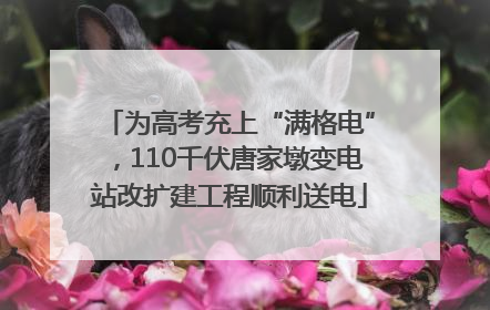 为高考充上“满格电”，110千伏唐家墩变电站改扩建工程顺利送电