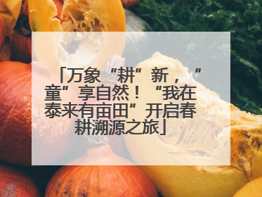万象“耕”新，“童”享自然！“我在泰来有亩田”开启春耕溯源之旅