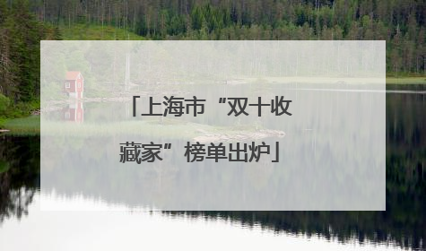 上海市“双十收藏家”榜单出炉