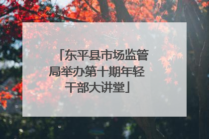 东平县市场监管局举办第十期年轻干部大讲堂