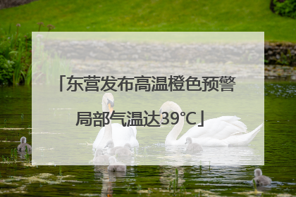 东营发布高温橙色预警 局部气温达39℃