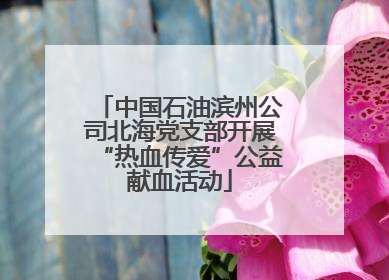 中国石油滨州公司北海党支部开展“热血传爱”公益献血活动