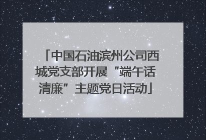中国石油滨州公司西城党支部开展“端午话清廉”主题党日活动