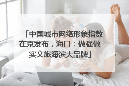 中国城市网络形象指数在京发布，海口：做强做实文旅海滨大品牌