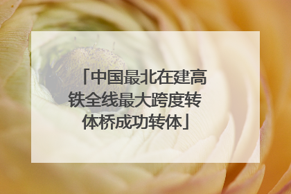 中国最北在建高铁全线最大跨度转体桥成功转体
