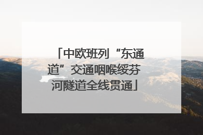 中欧班列“东通道”交通咽喉绥芬河隧道全线贯通