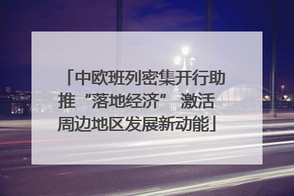 中欧班列密集开行助推“落地经济” 激活周边地区发展新动能