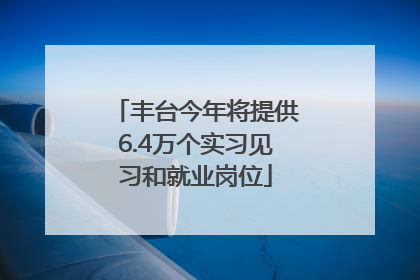 丰台今年将提供6.4万个实习见习和就业岗位