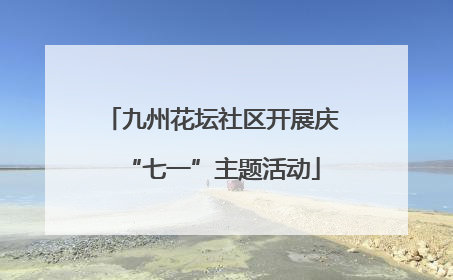 九州花坛社区开展庆“七一”主题活动