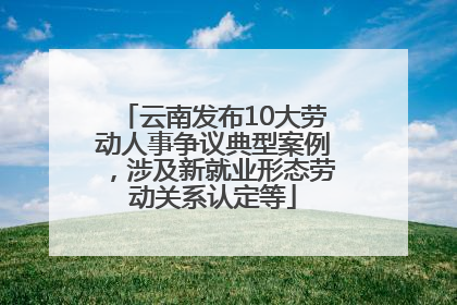 云南发布10大劳动人事争议典型案例，涉及新就业形态劳动关系认定等