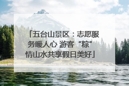 五台山景区：志愿服务暖人心 游客“粽”情山水共享假日美好