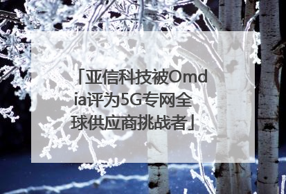 亚信科技被Omdia评为5G专网全球供应商挑战者