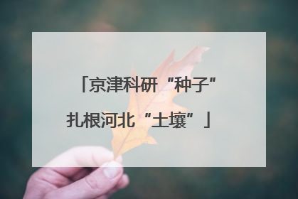 京津科研“种子”扎根河北“土壤”