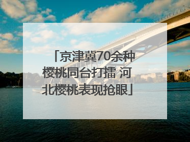 京津冀70余种樱桃同台打擂 河北樱桃表现抢眼
