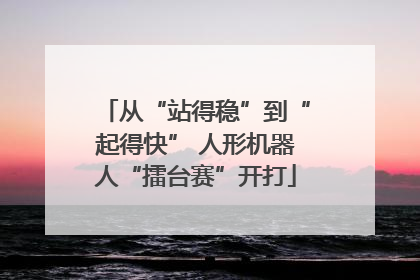 从“站得稳”到“起得快” 人形机器人“擂台赛”开打