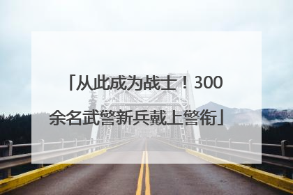 从此成为战士！300余名武警新兵戴上警衔