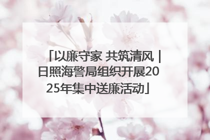 以廉守家 共筑清风｜日照海警局组织开展2025年集中送廉活动