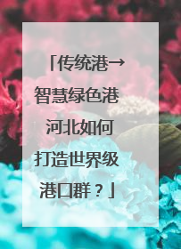 传统港→智慧绿色港 河北如何打造世界级港口群？