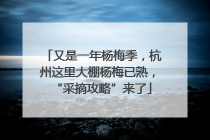 又是一年杨梅季，杭州这里大棚杨梅已熟，“采摘攻略”来了
