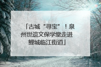 古城“寻宝”！泉州世遗文保学堂走进鲤城临江街道