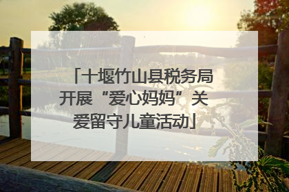 十堰竹山县税务局开展“爱心妈妈”关爱留守儿童活动